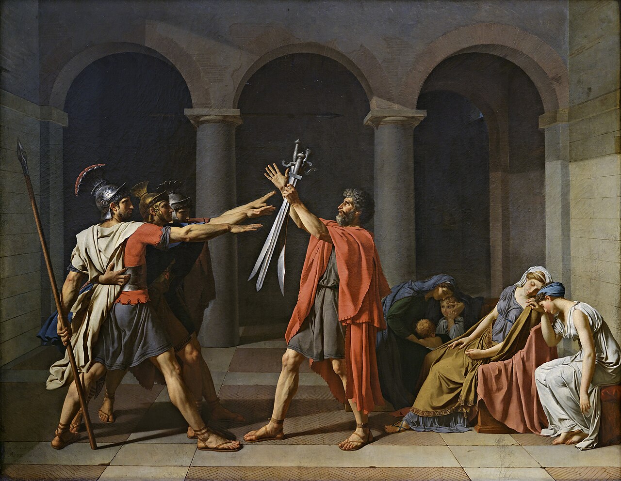Jacques-Louis David, Le Serment des Horaces, 1784