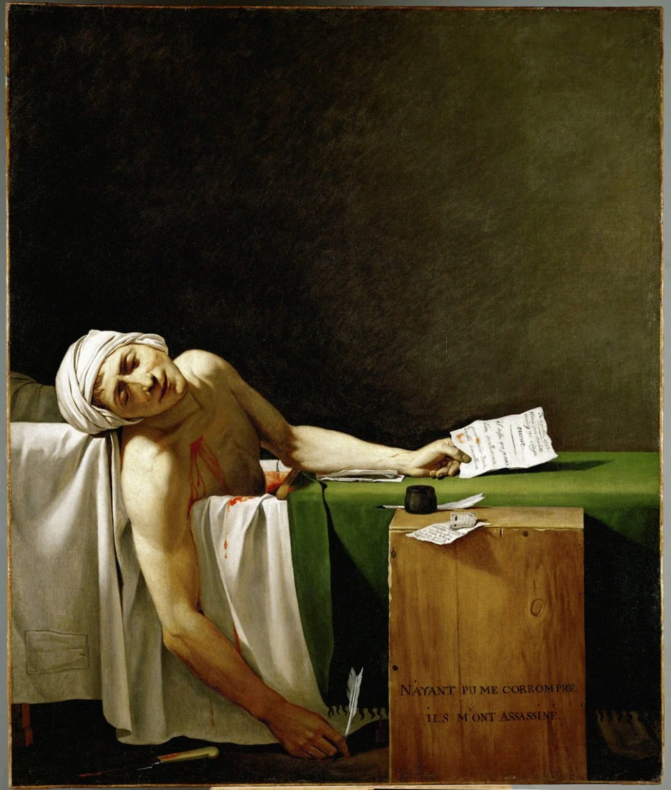 Jacques-Louis David, La Mort de Marat, 1793
